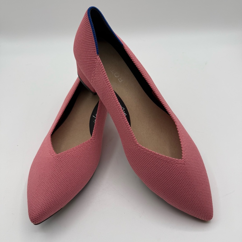 Rothy's The High Point Tulip Heel Flats, Women's Size 9 Pink New